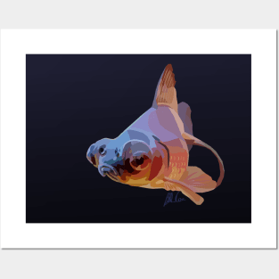 Grumpy Fish (gradient) Posters and Art